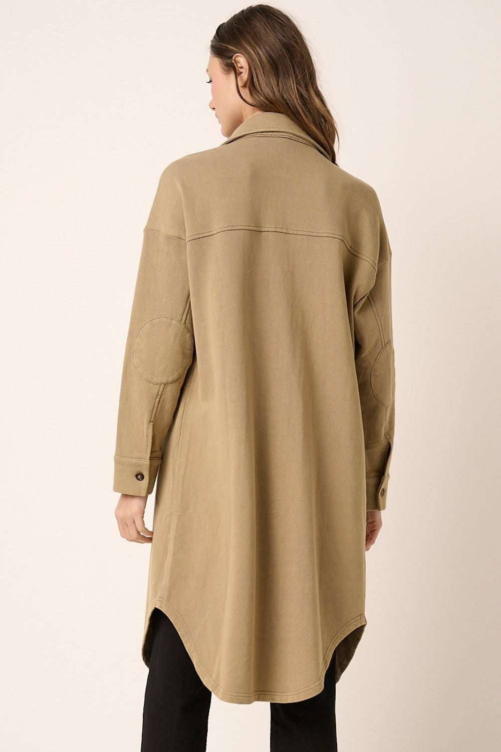 Women's Tan Collared Trench Sweater