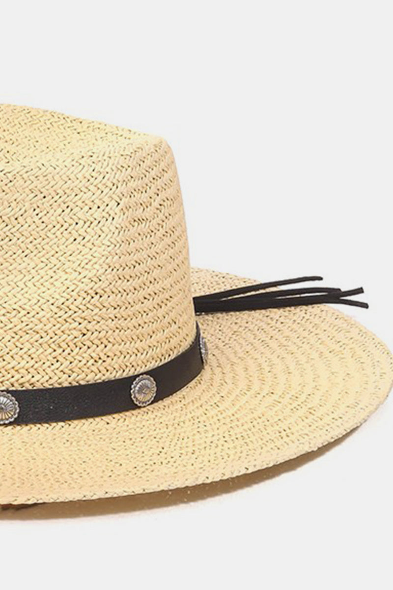 Women's Western Belt Strap Straw Hat