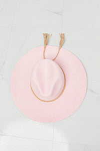 Women's Light Pink Straw Rancher Sun Hat