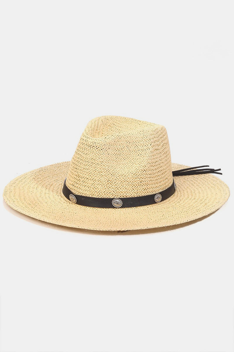 Women's Western Belt Strap Straw Hat