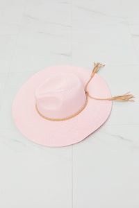 Women's Light Pink Straw Rancher Sun Hat