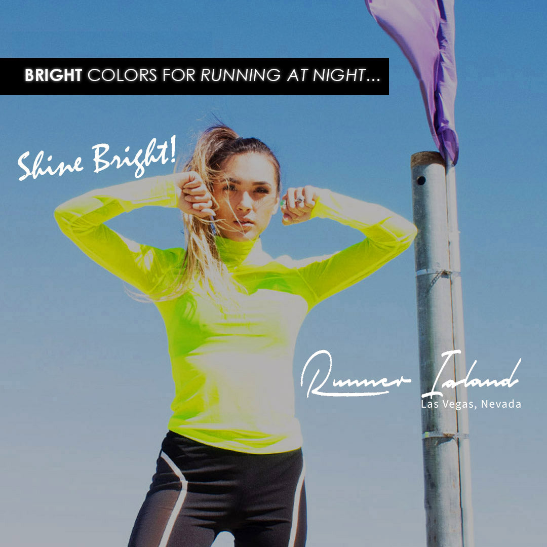 Runner Island Neon Yellow Run to Swim Mesh Long Sleeve