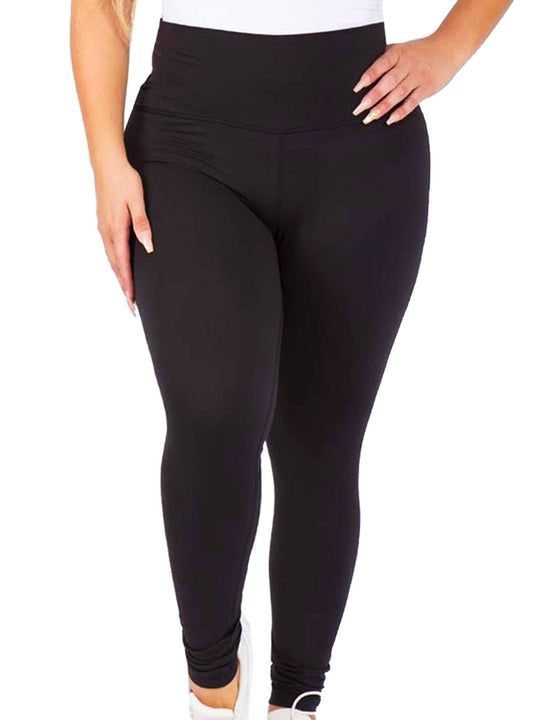 Women's Black Plus Size High Waist Shaping Leggings