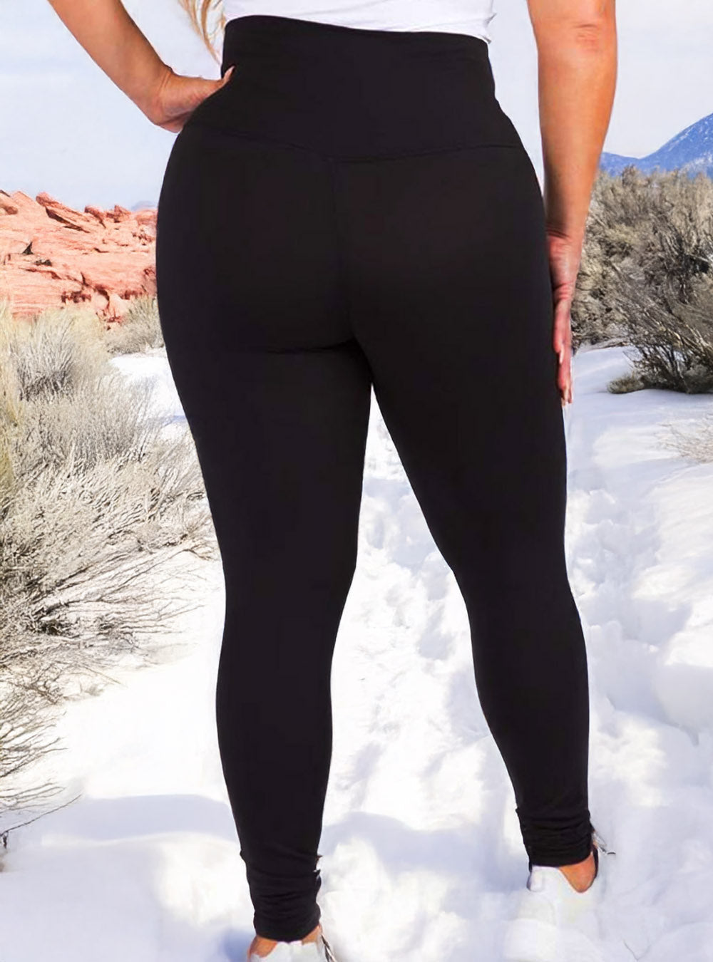 Women's Black Plus Size High Waist Shaping Leggings