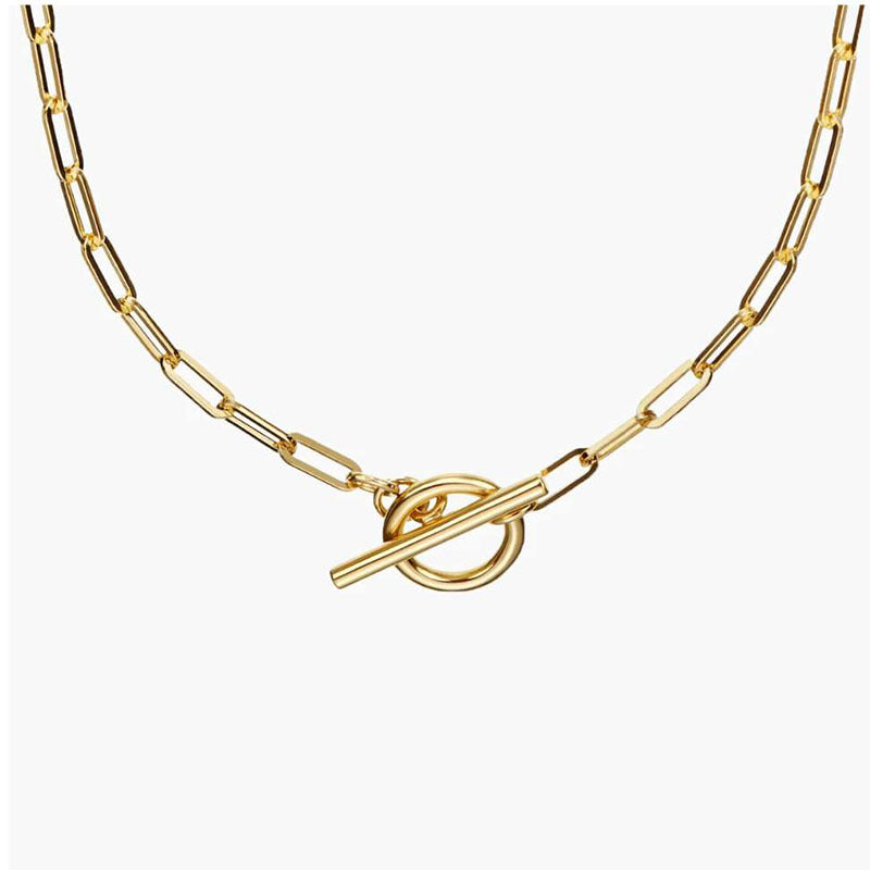 Link Chain Stainless Steel Necklace Gold Tone