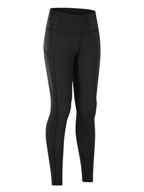 Women's Wide Waistband Tennis Leggings with Ball Pockets