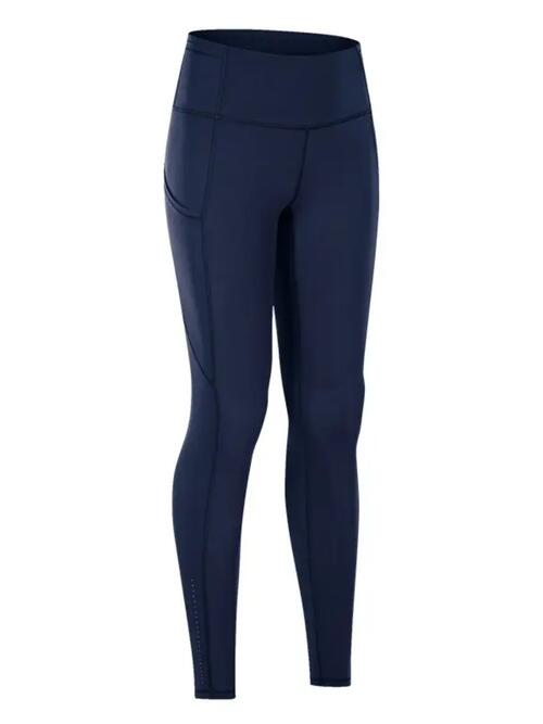 Women's Wide Waistband Tennis Leggings with Ball Pockets