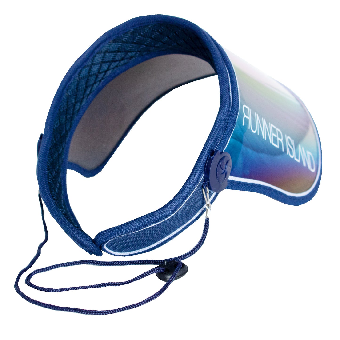 Runner Island Face Shield Sunglasses Visor - Navy Blue