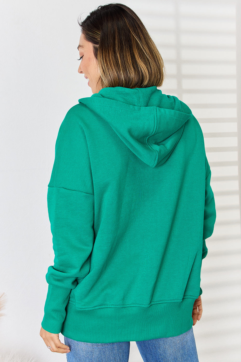 Women's Green Oversized Pullover Hoodie Sweatshirt