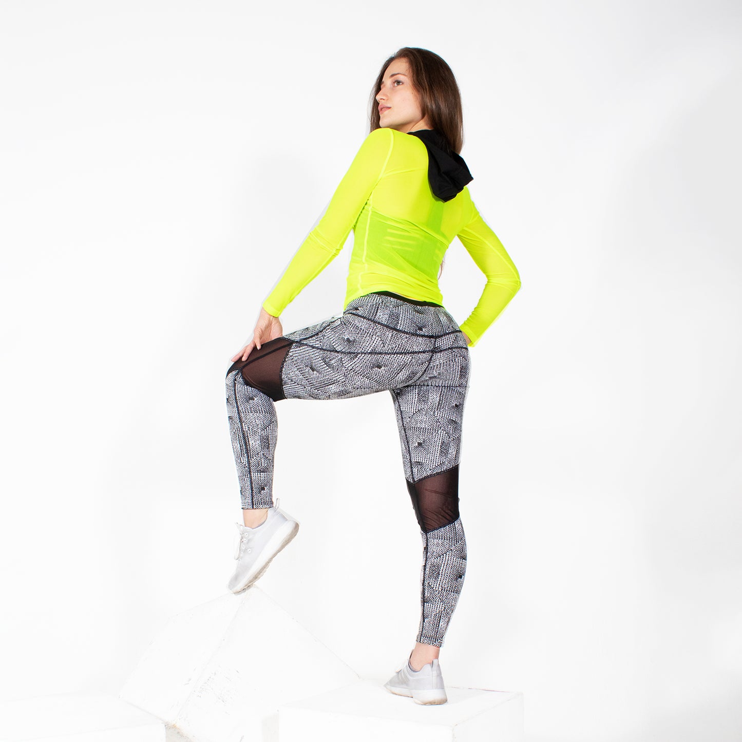 Runner Island Patterned Digital Workout Leggings