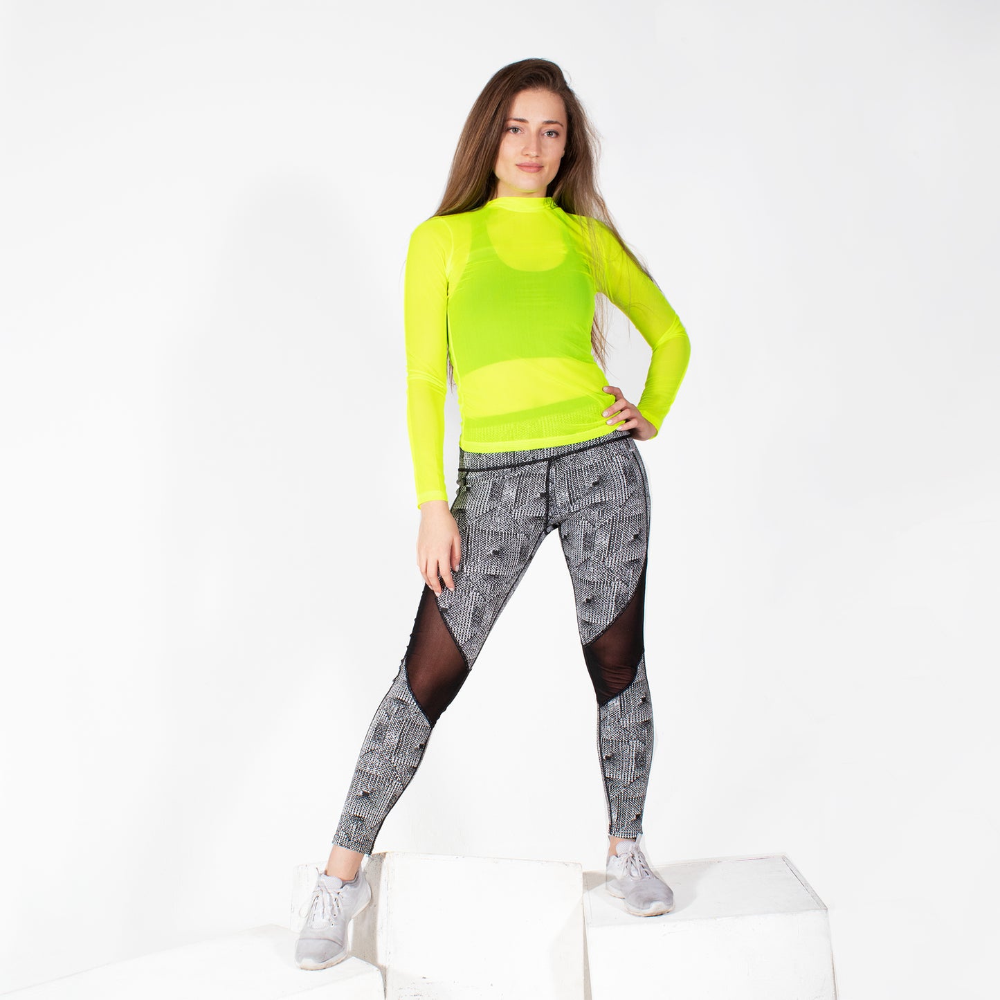 Runner Island Patterned Digital Workout Leggings