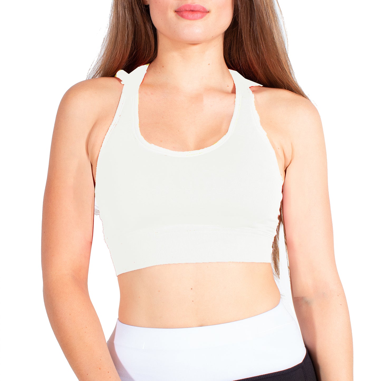 Runner Island Womens Tennis White Sports Bra Tank Top Hoodie