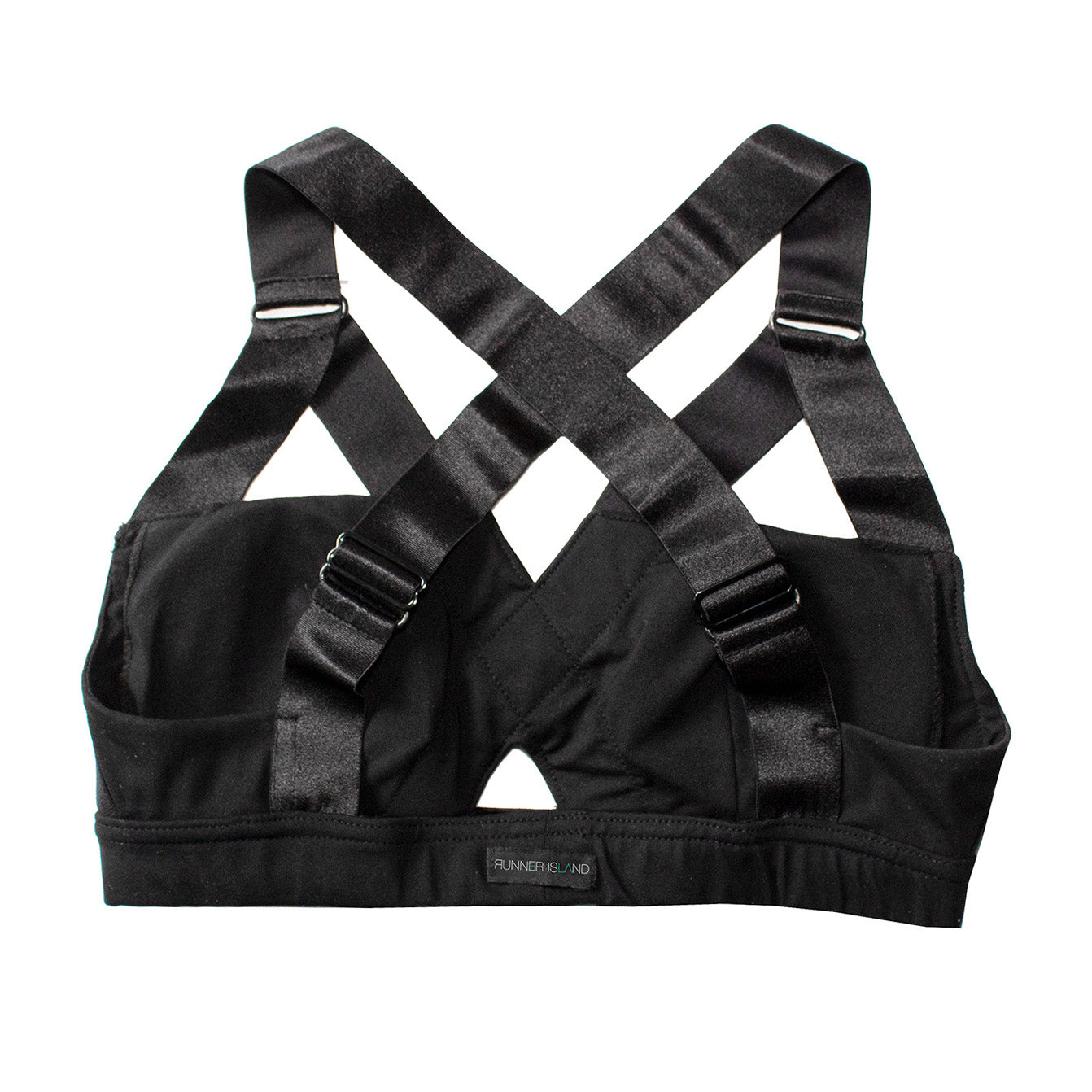 Runner Island Breathable Black Sports Bra