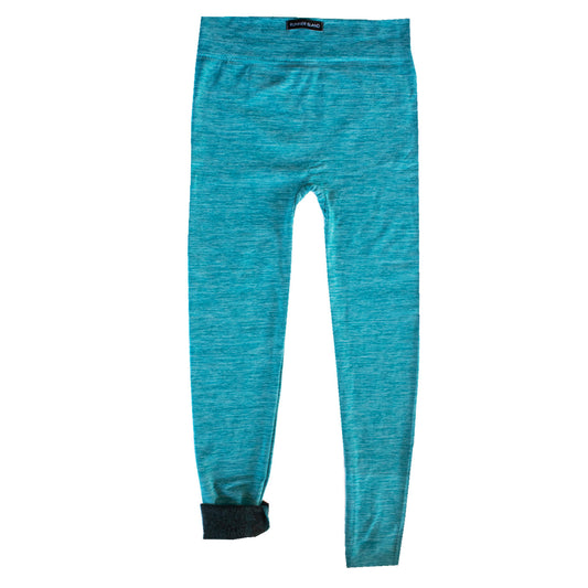 Runner Island Teal Compression Fleece Lined Leggings